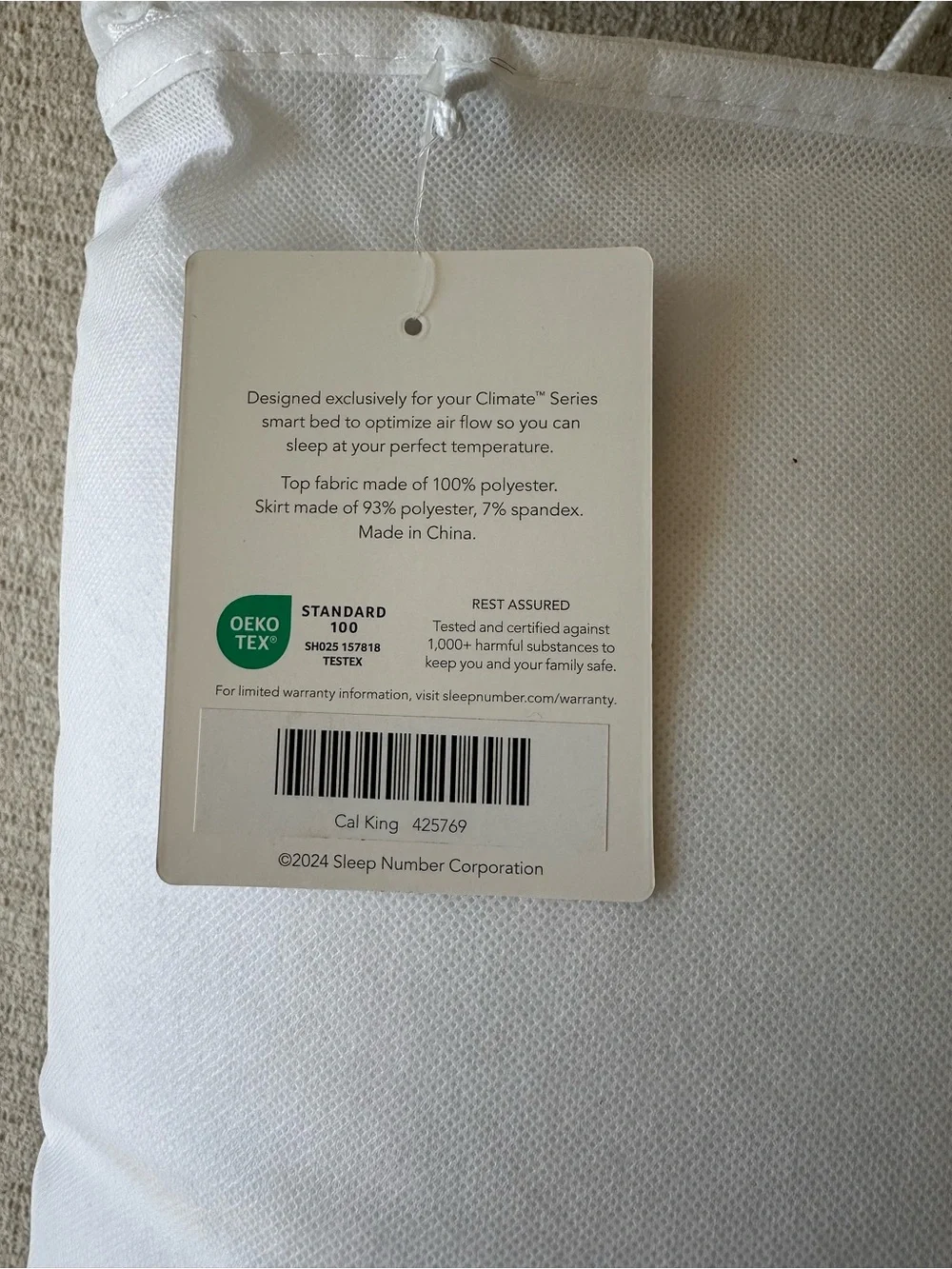 Sleep Number Climate Total Protection Mattress Pad Cal King